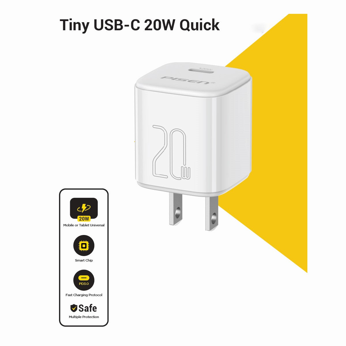 PISEN QUICK TS-C165 PD20W Fast Charger