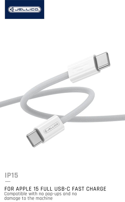 Jellico IP15 USB-C PD 60W Fast Charging Data Cable 1m