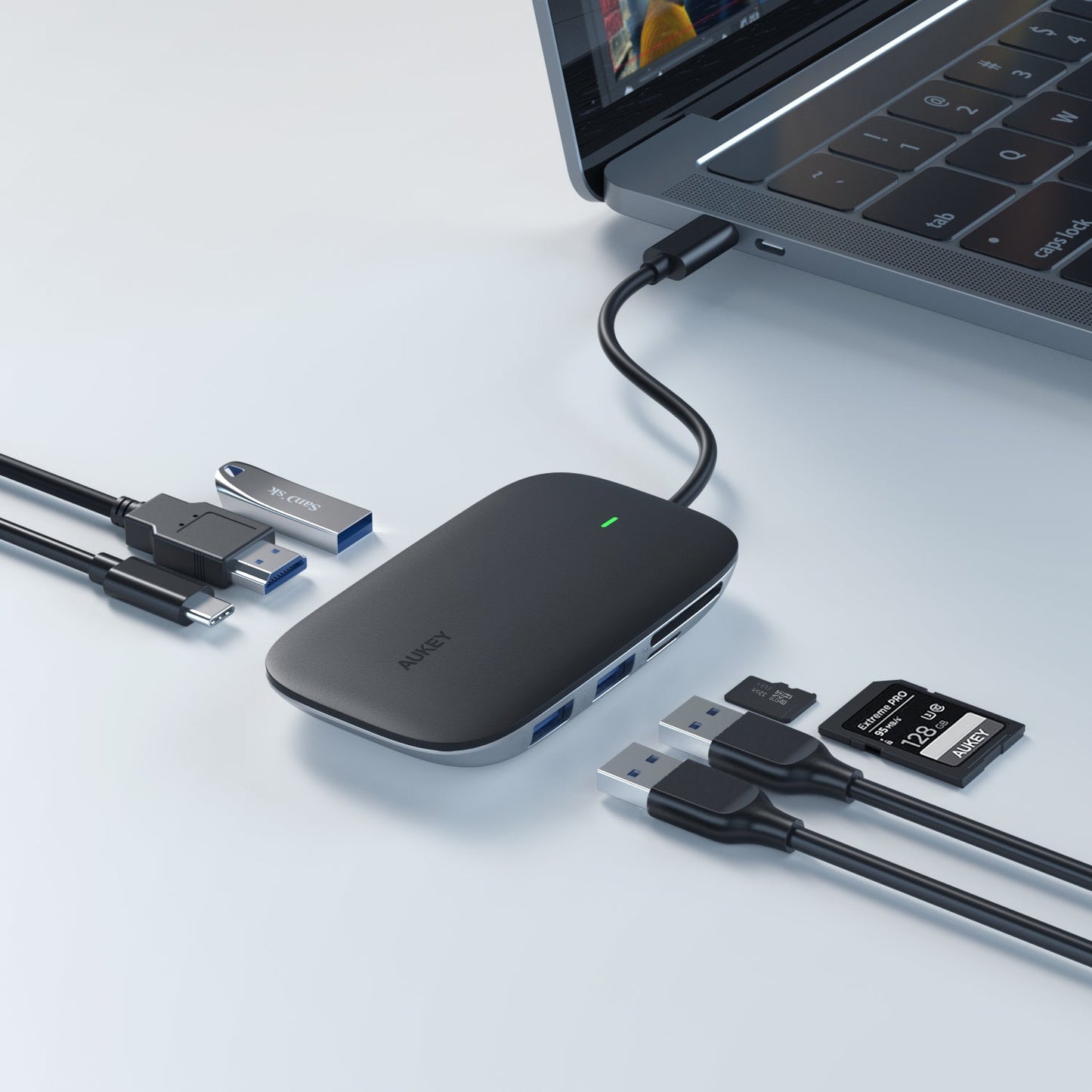 AUKEY CB-C68 Unity Series 7-in-1 USB-C Hub with 100W PD