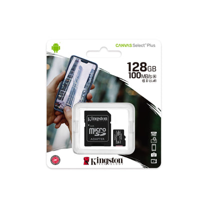 Kingston SDCS2/128GBCR Micro SD Card with Adapter 128GB