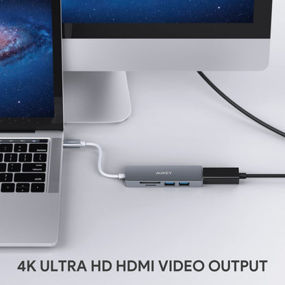 AUKEY CB-C72 Unity Slim 5-in-1 USB-C Hub