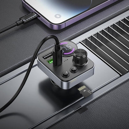 HOCO E86 48W PD30W+QC3.0 Car Charger with Bluetooth + FM Transmitter