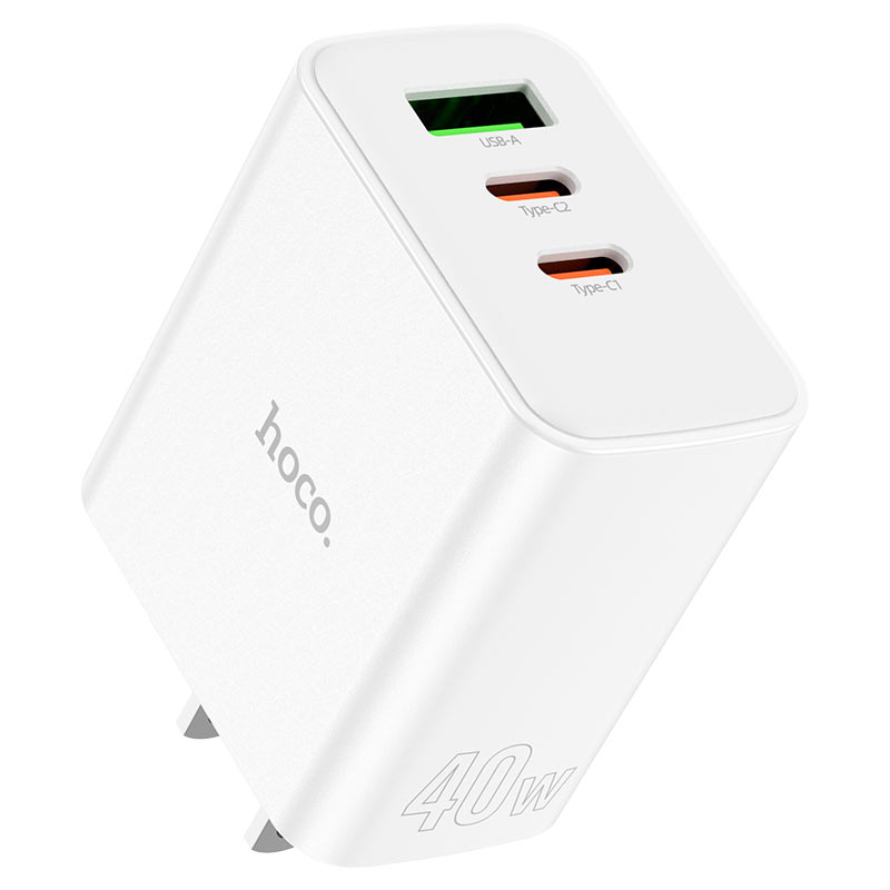 HOCO C126 PD40W + QC3.0 Three-Port(2C1A) Charger (US)