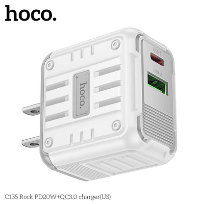 HOCO C135 20W USB-C +QC3.0 USB-A Multi-Port Charger