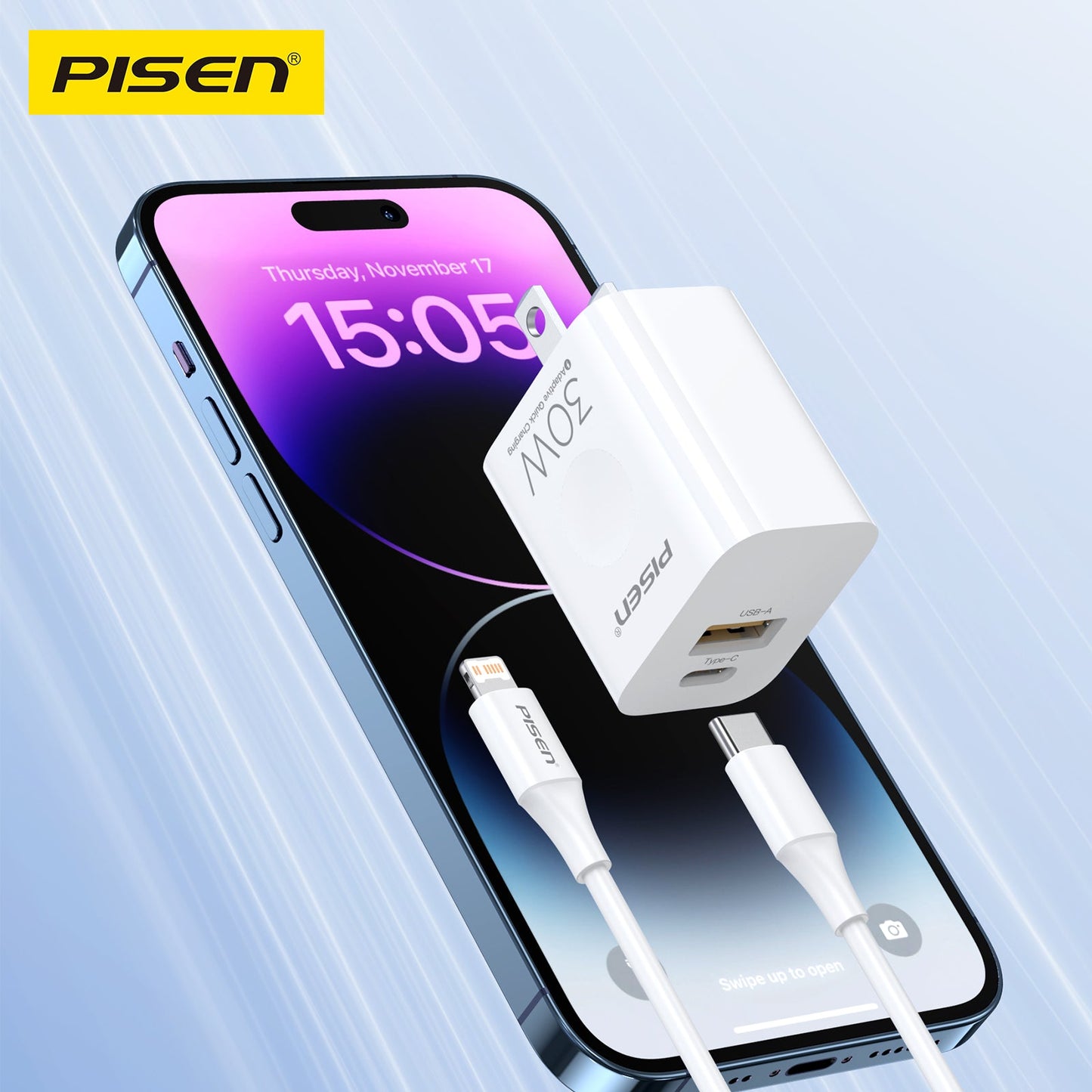 PISEN QUICK TS-C171 PD30W Fast Charger (1C1A)