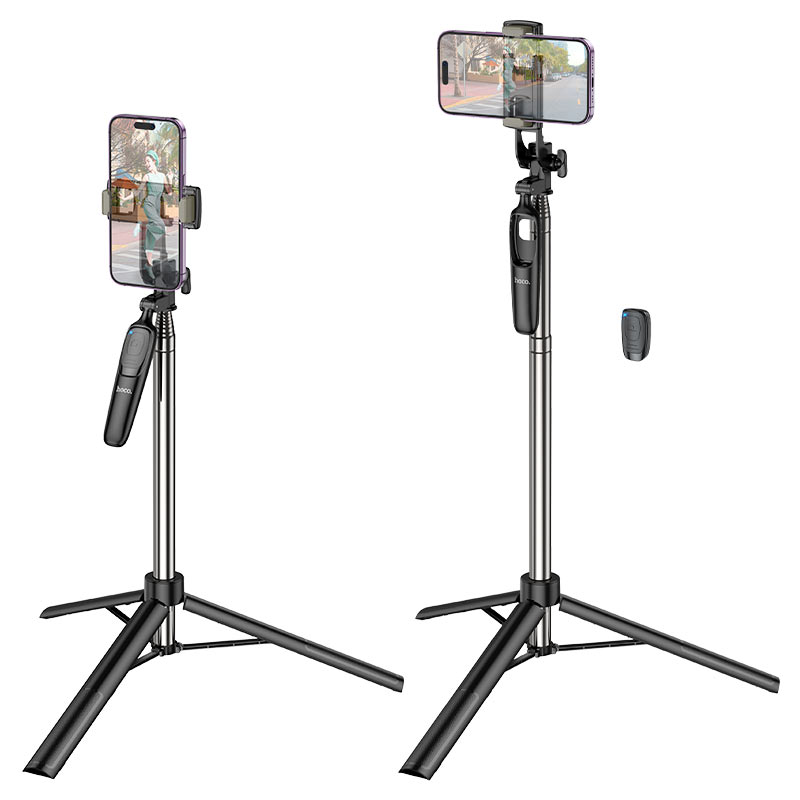 HOCO K19 Live Broadcast Holder (with Bluetooth Remote) Selfie Stick Tripod Tabletop Phone Holder