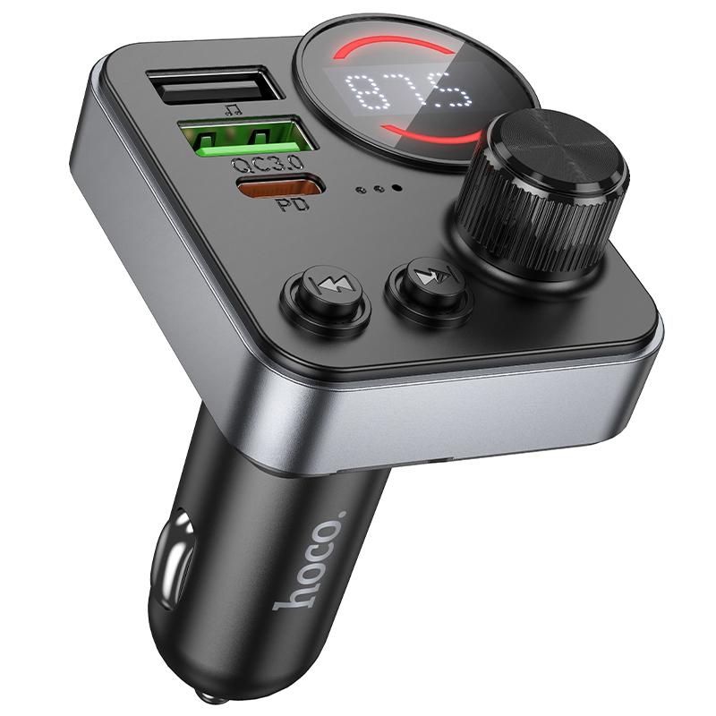 HOCO E86 48W PD30W+QC3.0 Car Charger with Bluetooth + FM Transmitter