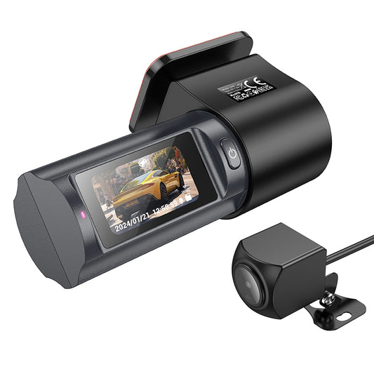 HOCO DV8 2K Display Hidden Driving Recorder (with Rear Camera) (Black)