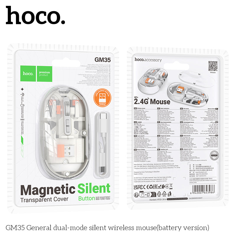 HOCO GM35 Dual Mode Silent Wireless Mouse