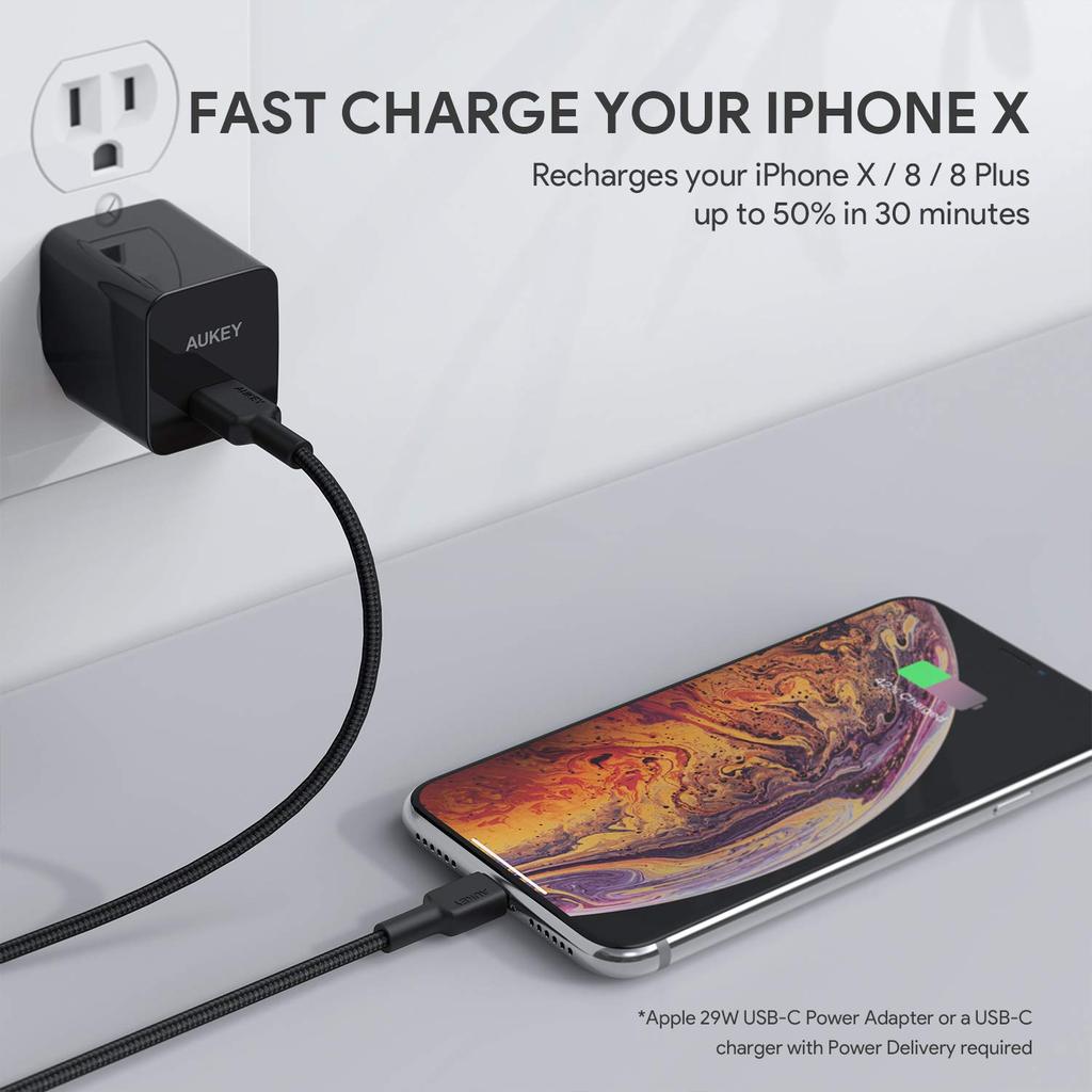 AUKEY CB-CL2 PD MFI USB-C to Lightning Cable 2m