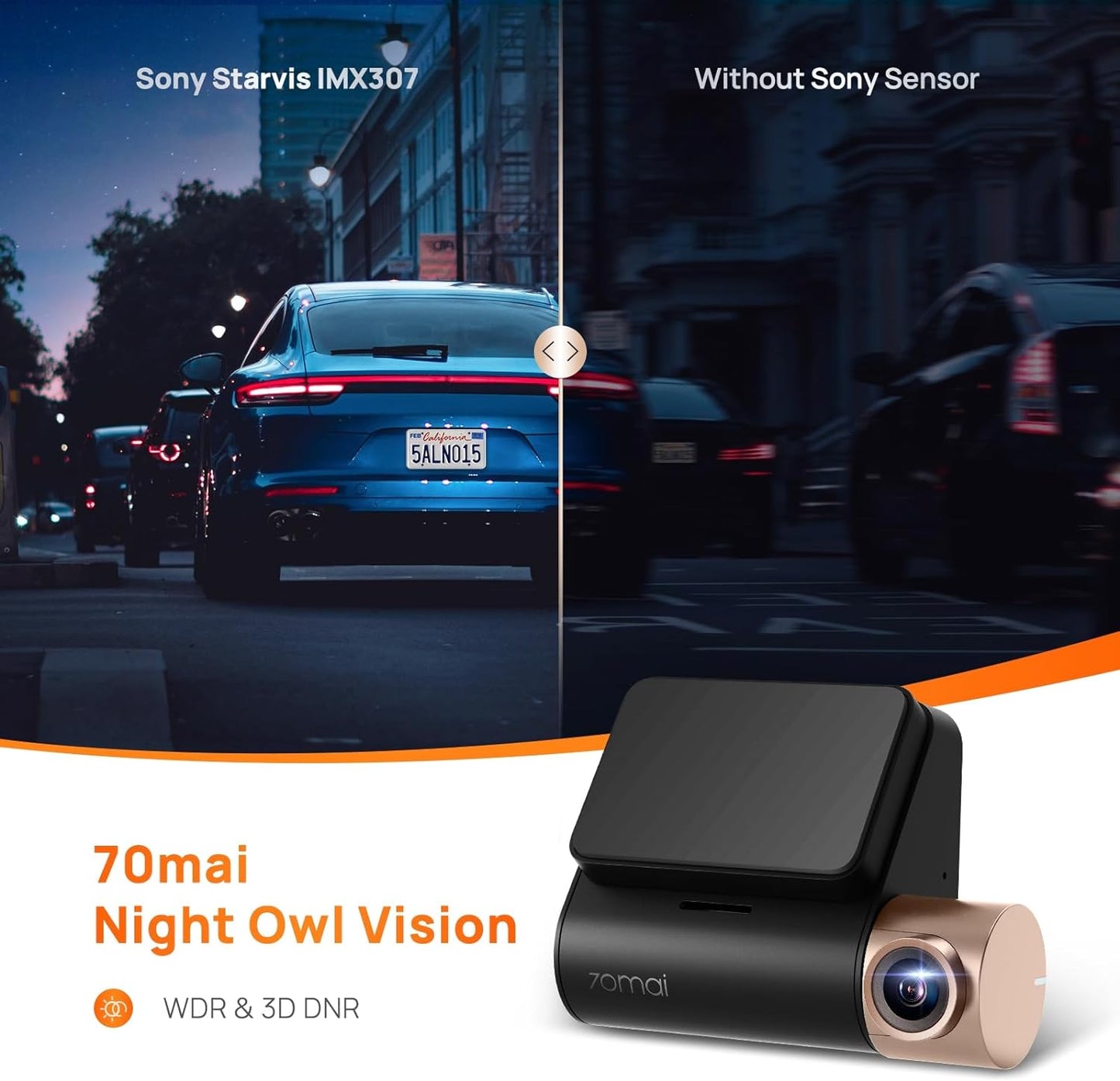 70mai Dash Cam Lite with Sony Sensor (Lite 2 does not have Sony sensor)