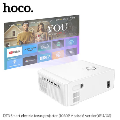 HOCO DT3 Smart Electric Focus Projector (Android version 1080P)