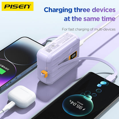 PISEN Power Tiny 30W 10000mAh Power Bank with Dual Cable