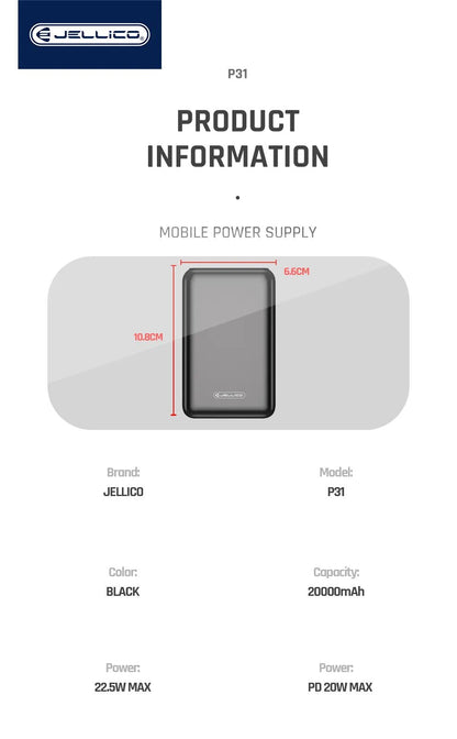 Jellico P31 2000mAh Power Bank