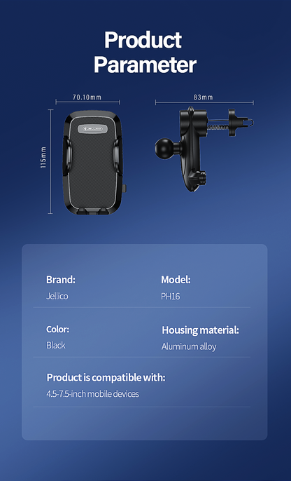 Jellico PH16 Air Outlet Car Mobile Phone Bracket