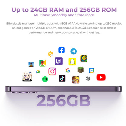 OUKITEL P1 Smartphonme (8GB+256GB) 6.7-inch 5150mAh Android 14