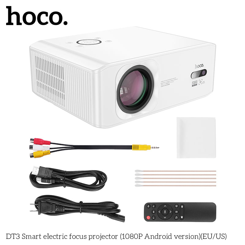 HOCO DT3 Smart Electric Focus Projector (Android version 1080P)