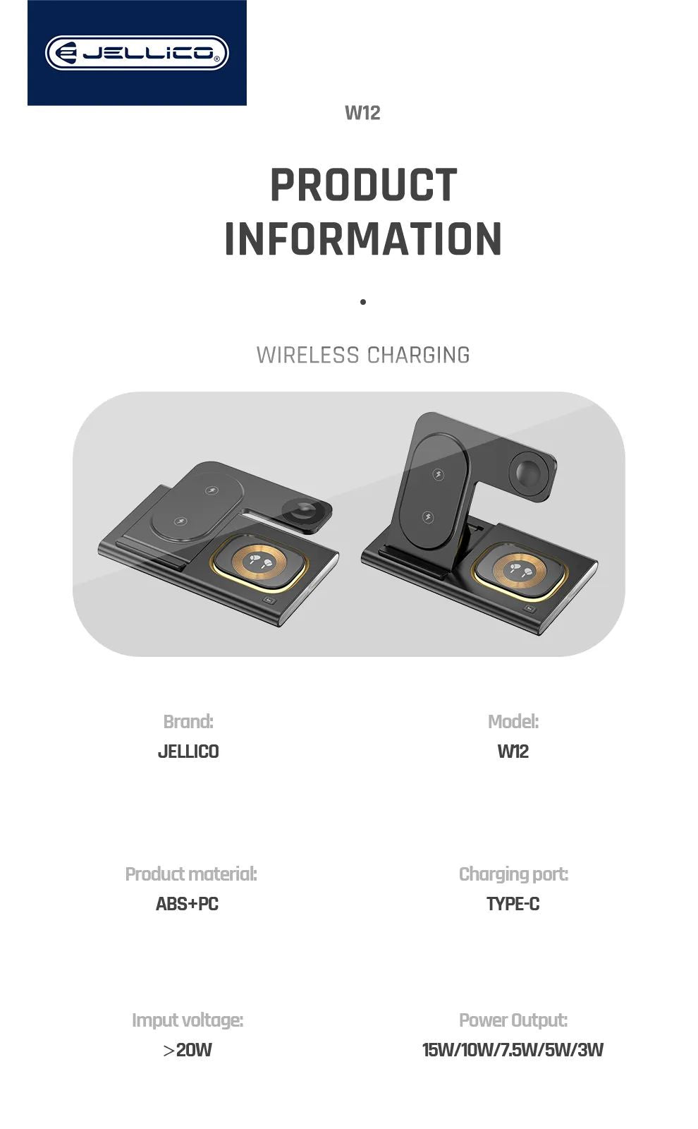 Jellico W12 4in1 Wireless Charging Dock