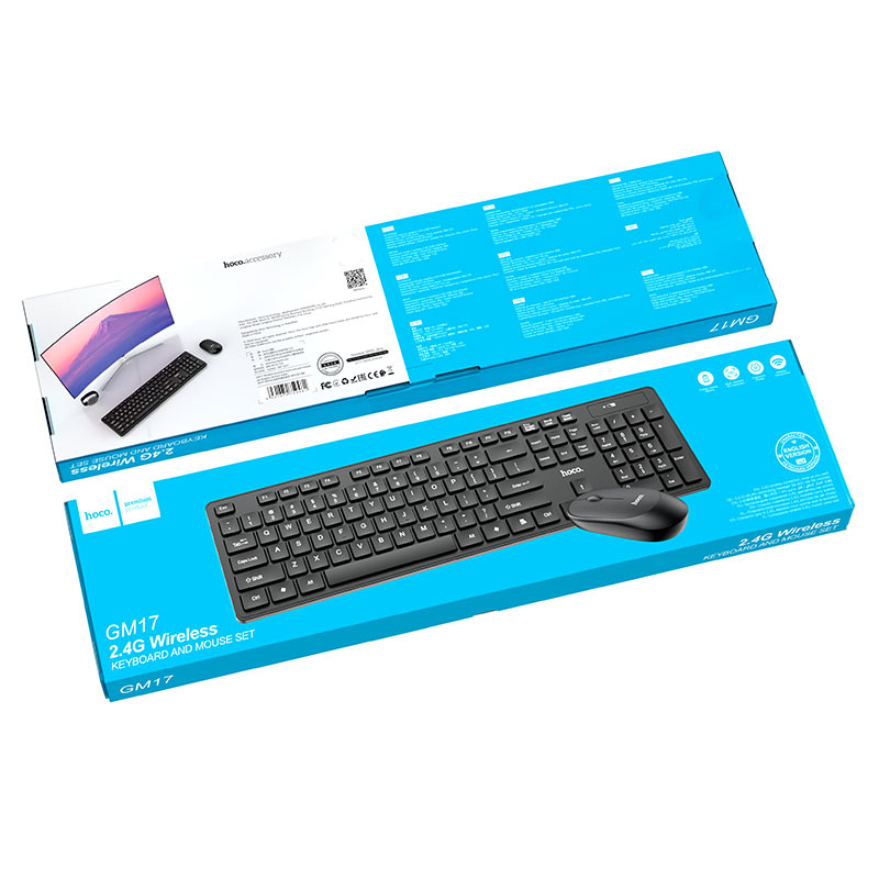 HOCO GM17 Wireless Keyboard and Mouse Set (English Version)