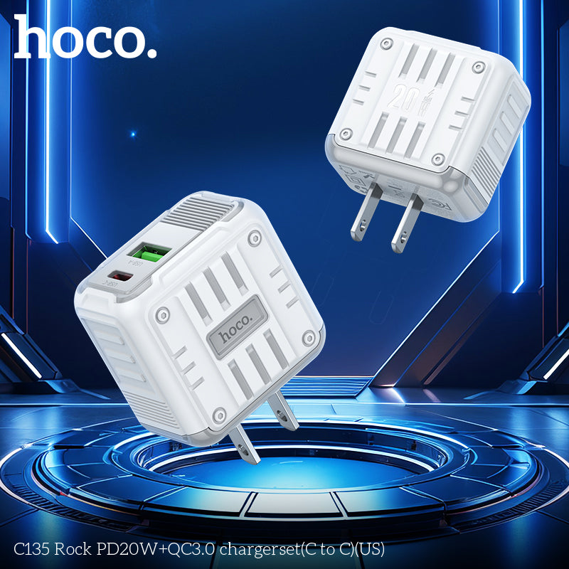 HOCO C135 20W USB-C +QC3.0 USB-A Multi-Port Charger