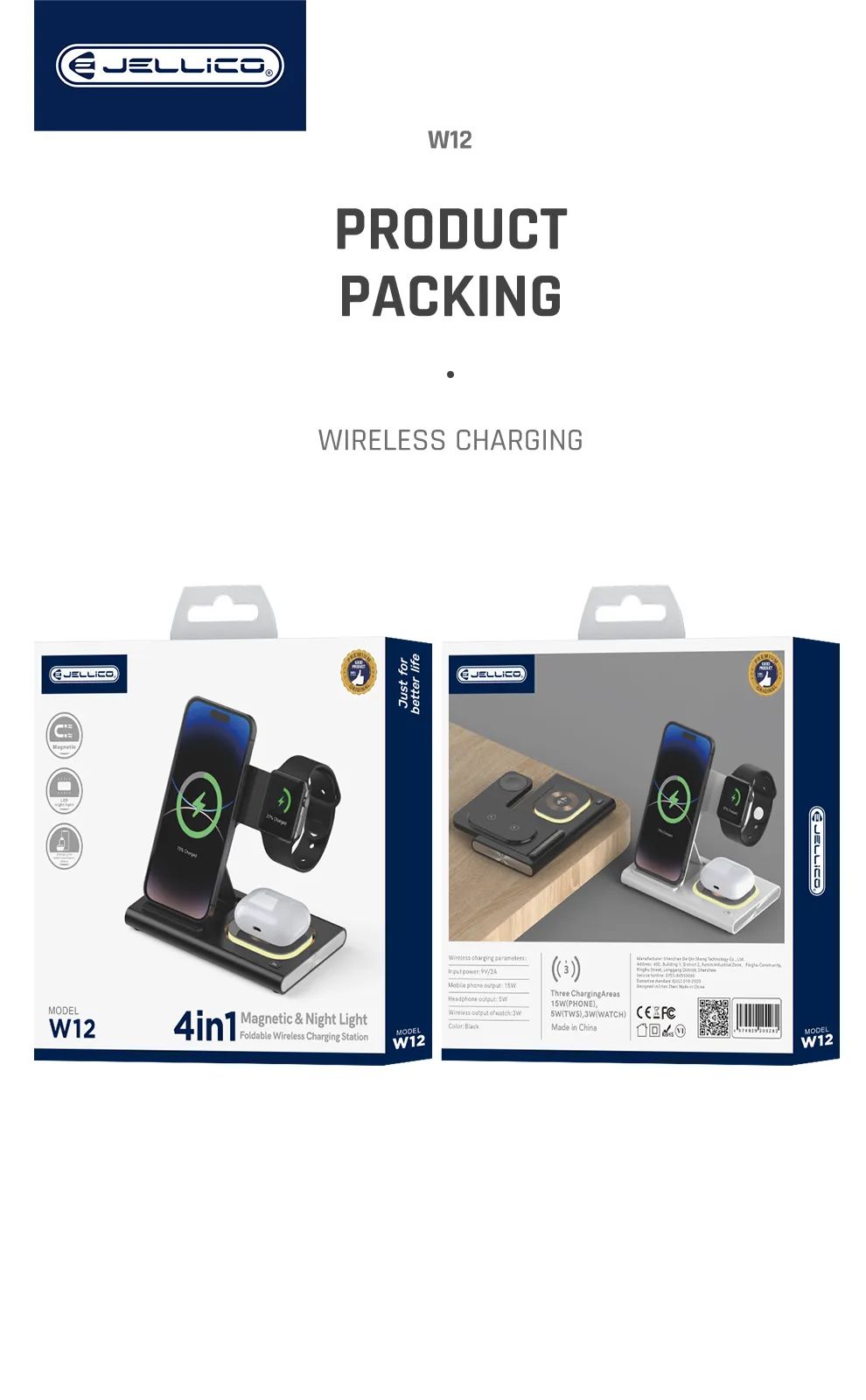 Jellico W12 4in1 Wireless Charging Dock