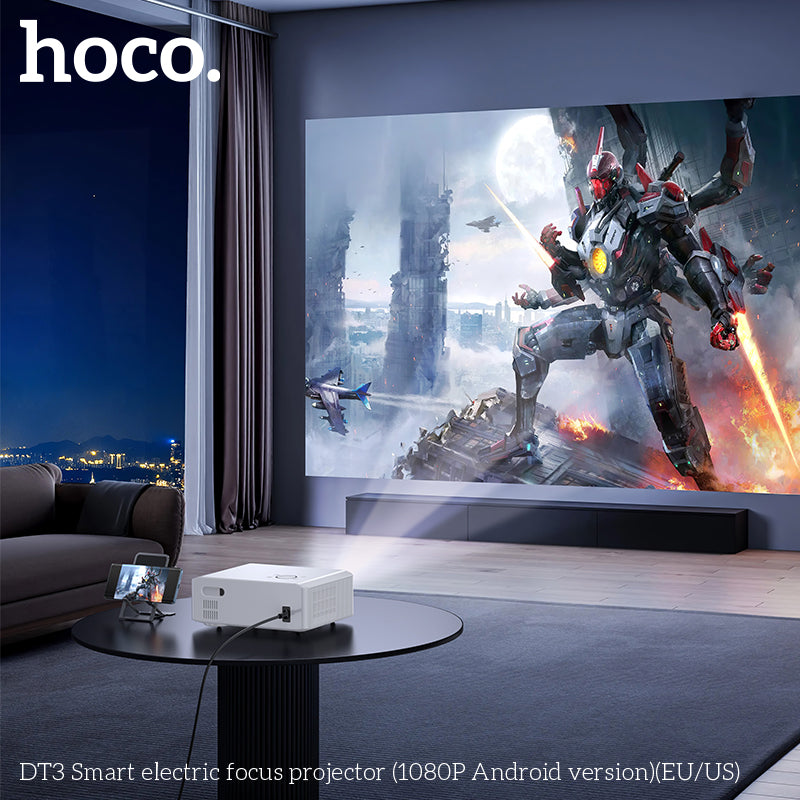 HOCO DT3 Smart Electric Focus Projector (Android version 1080P)