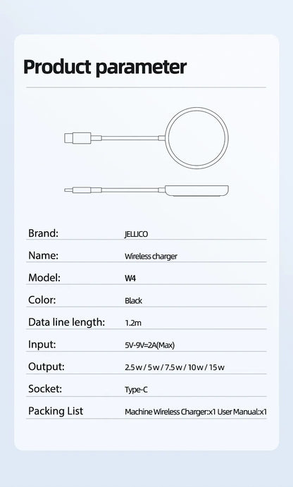 Jellico W4 3in1 Magnetic Wireless Charger