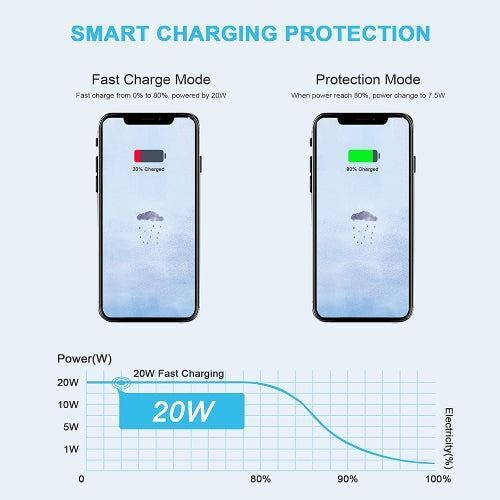 PISEN A829-120167C-US2 USB-C Power Adapter 20W PD Quick Charger