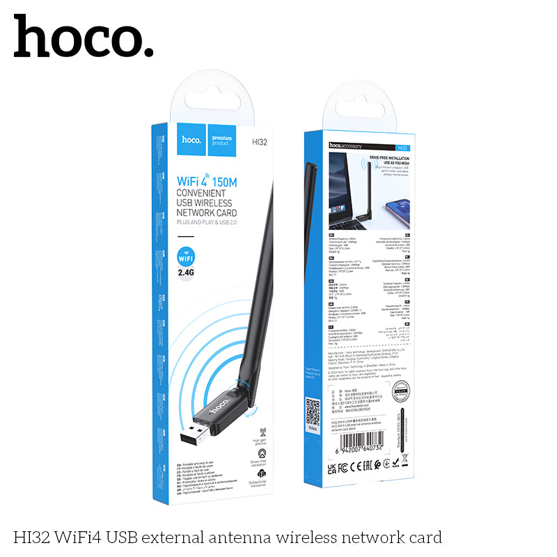 HOCO HI32 WiFi4 USB External Antenna Wireless Network Card