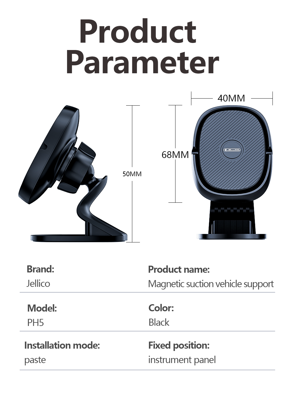 Jellico PH5 Magnetic Car Holder