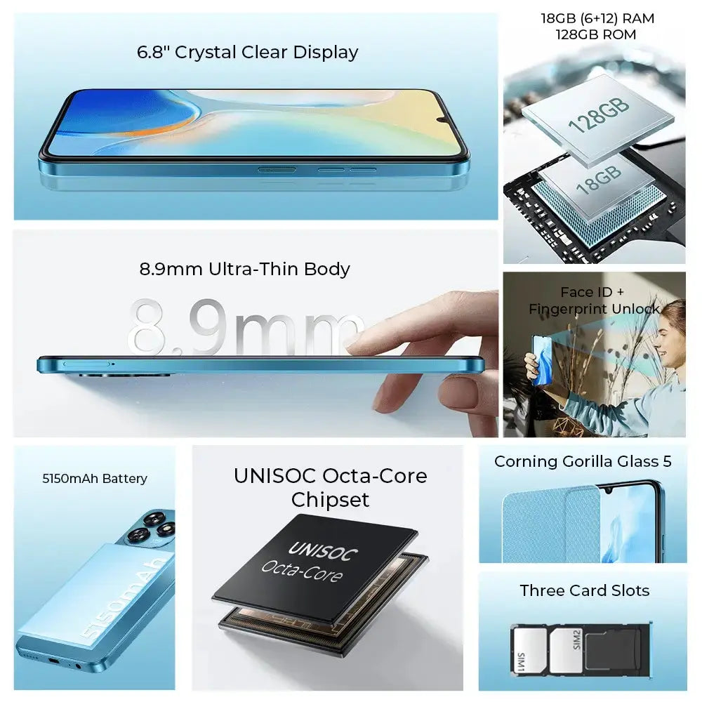 OUKITEL C51 6.8-inch 5150mAh Battery 8.9mm Ultra-thin Body SmartPhone