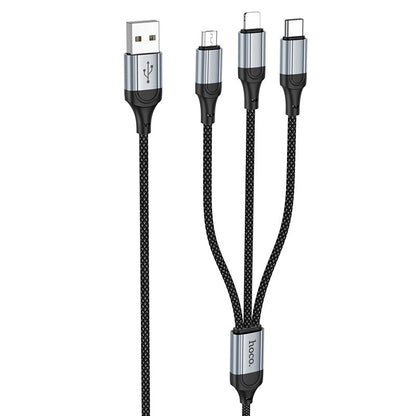 HOCO X102 3-in-1 Charging Data Sync Cable 1m (Lightning / Micro-USB / Type-C)