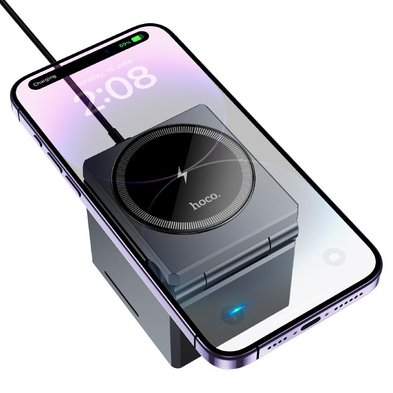 HOCO CQ8 Folding3-in-1 Wireless Charging Dock