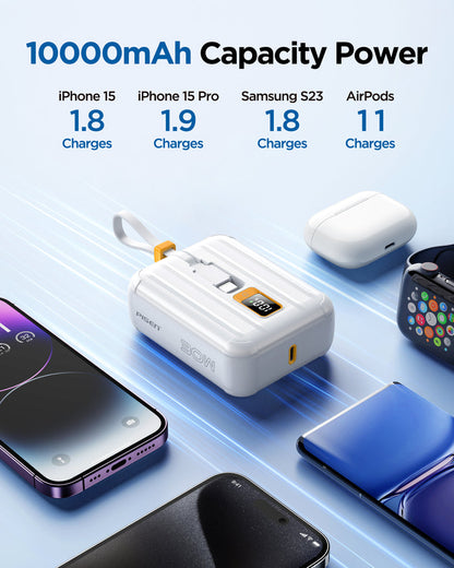 PISEN Power Tiny 30W 10000mAh Power Bank with Dual Cable