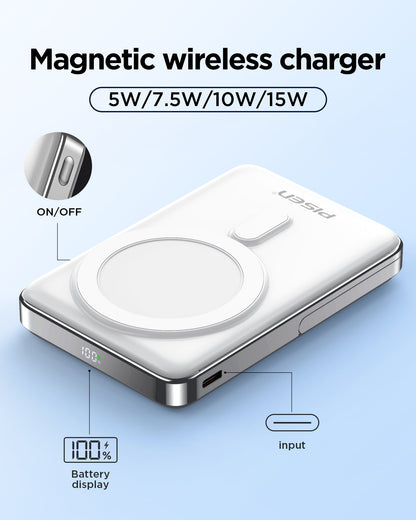 PISEN TP-D080 Pisen Quick PowerMag Digital Magnet 2-in-1 5800mAh Power Bank + Holder