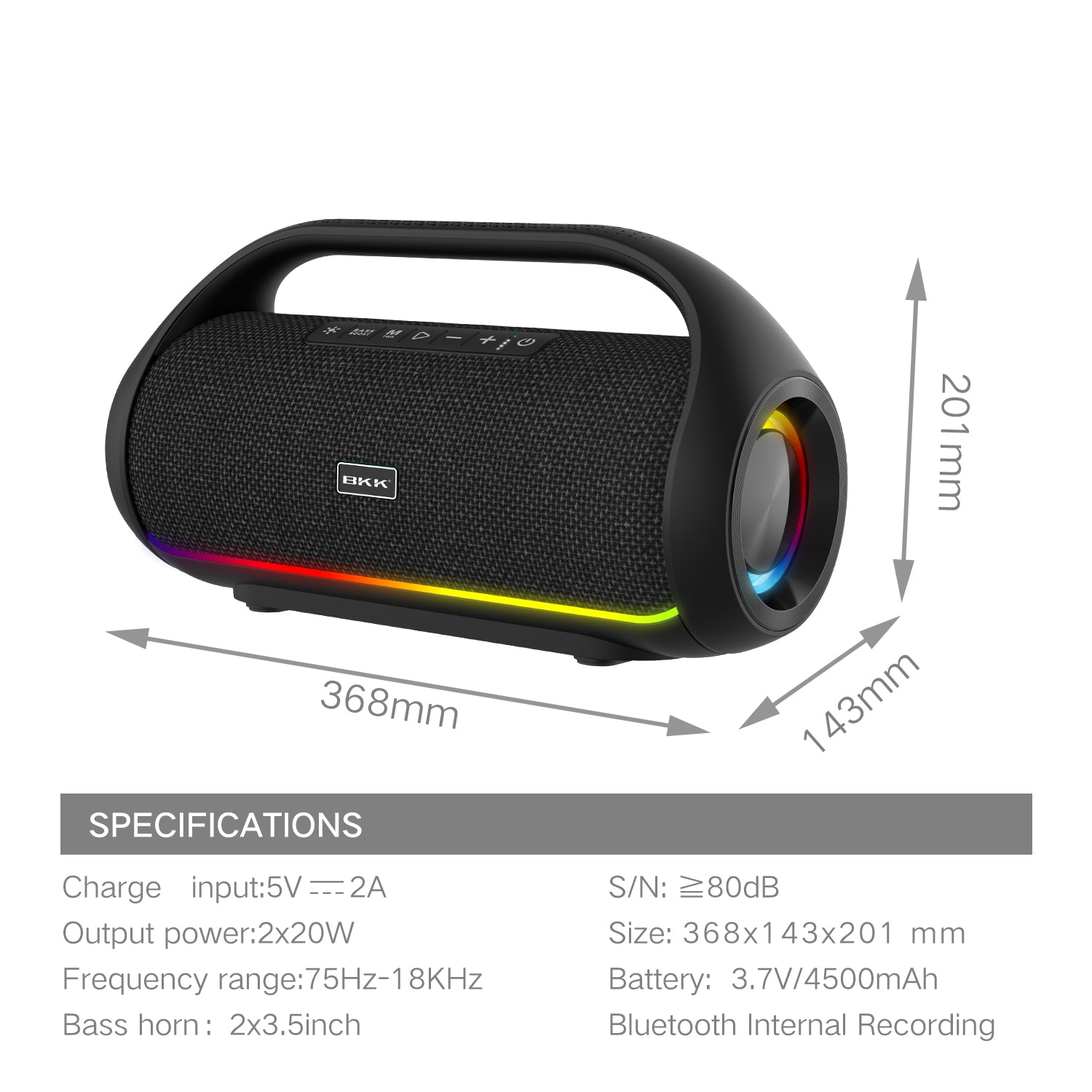 Bkk portable multimedia store speaker