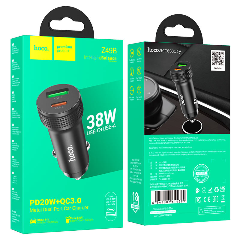 HOCO Z49B 38W Car Charger