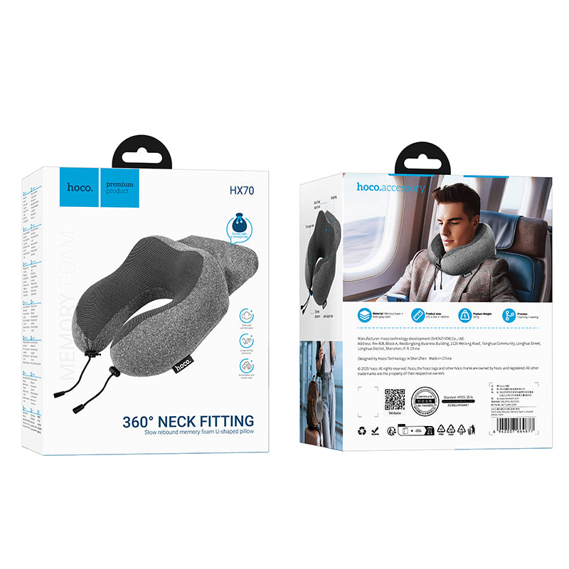 HOCO HX70 Slow Rebound Memory Foam U-Shaped Pillow