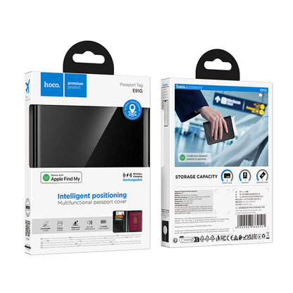 HOCO E91G Anti-Loss Smart Passport Cover (Wireless Charging Model) (Apple Only)