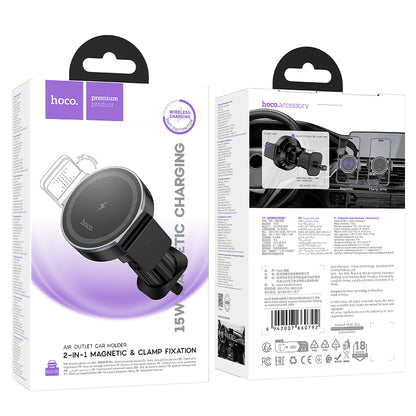 HOCO HW35 Wireless Charging Car Holder for Air Outlet