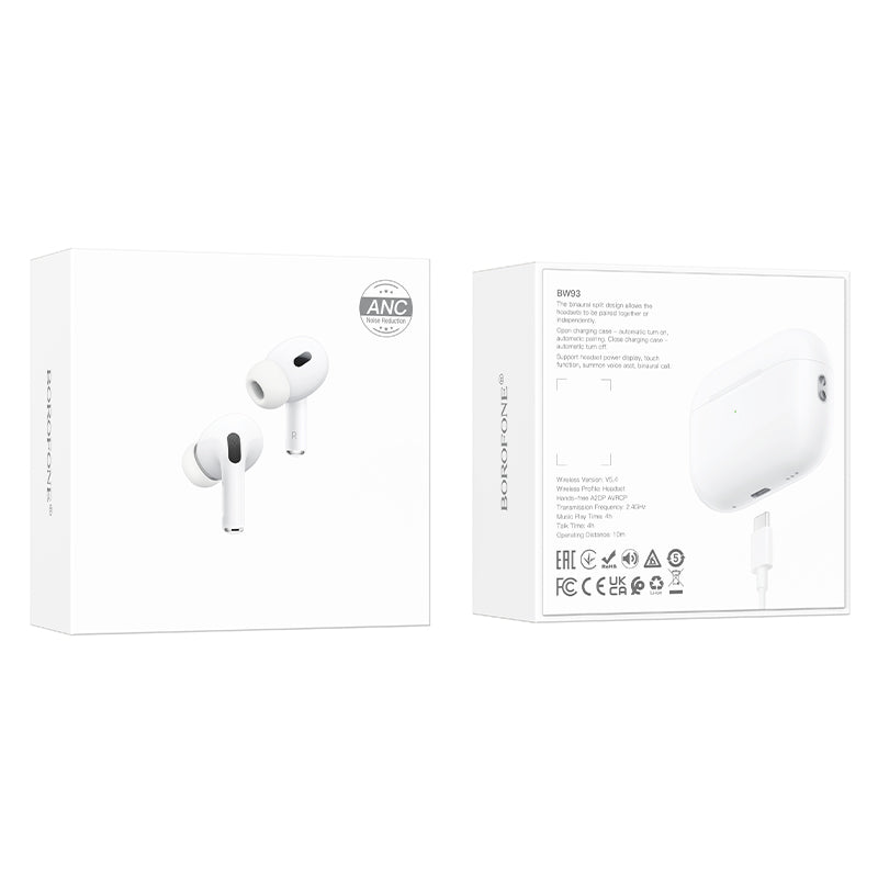 HOCO BOROFONE BW93 TWS ANC Noise Reduction BT Wireless Headphones with Charging Case