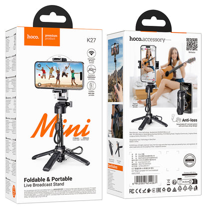 HOCO K27 Aluminum Alloy Live Broadcast Holder Selfie Stick Tripod