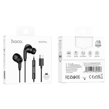 HOCO M101 Pro Type-C Wire-Controled Digital Earphones with Microphone