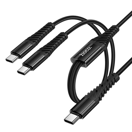 HOCO X123 Type-C to Type-C x 2 2 in 1 Charging Cable 1m