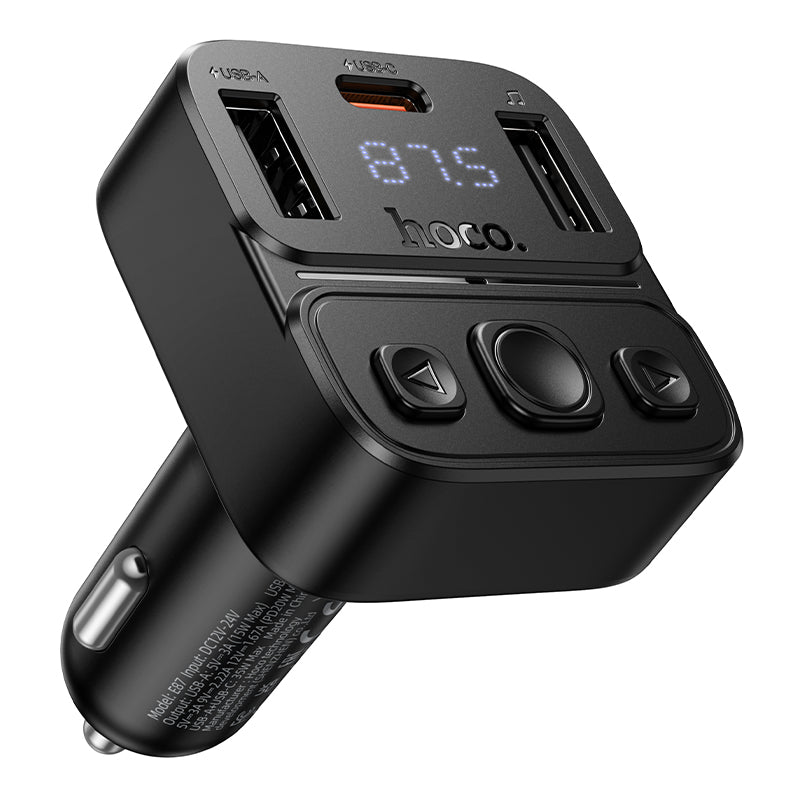 HOCO E87 35W(1A1C) Car Charger with Bluetooth + FM Transmitter