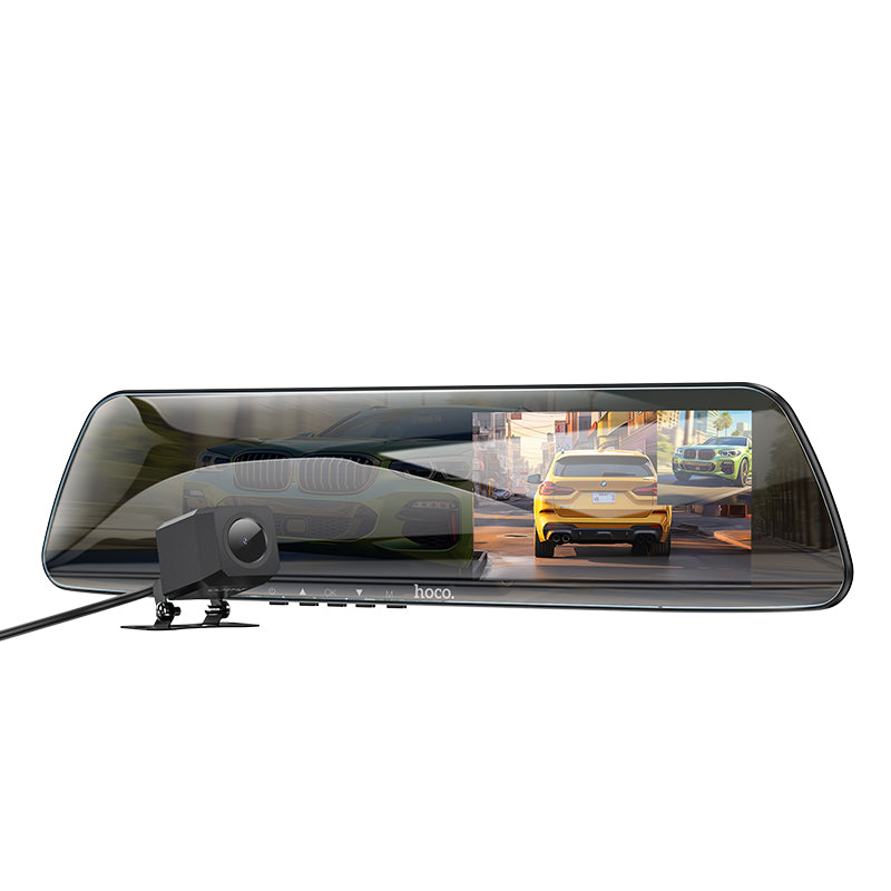 HOCO DV4 Rearview Mirror 4.5-inch Front/Back Driving Recorder(dual-channel)