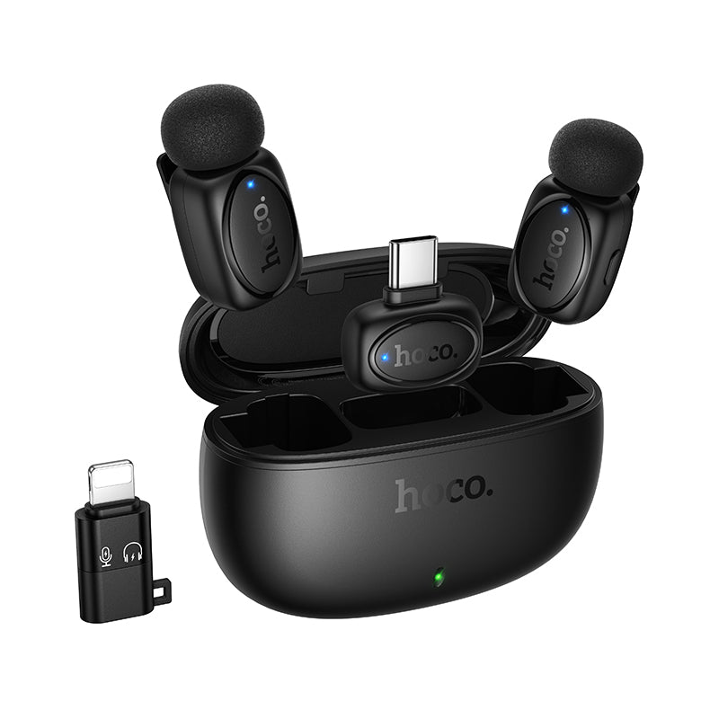 HOCO L19 Dual-Mic Mini Wireless Microphone (Lightning/Type-C)