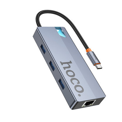 HOCO HB51 Type-C to HDTV + RJ45 + PD + 3xUSB3.0 6-in-1 Converter/Adapter/Hub