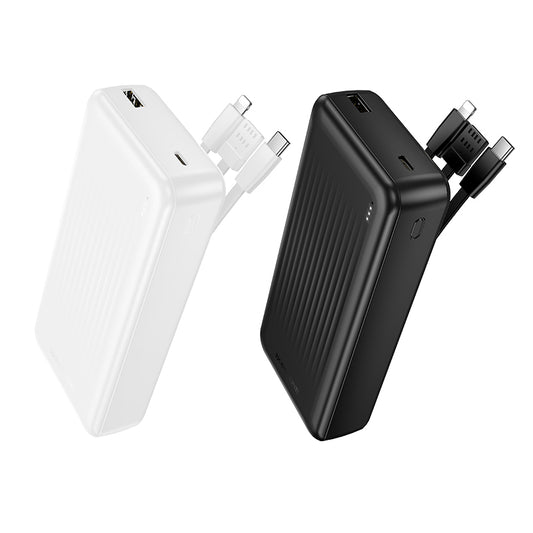 HOCO BOROFONE BJ79A 20000mAh Power Bank with 3 Cables(USB-A+Type-C+Lightning) (3C/CCC Certified) (A+)
