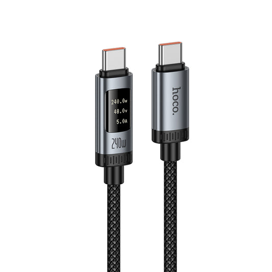 HOCO U148 240W Digital Display Type-C to Type-C Fast Charging Data Cable 1.2m